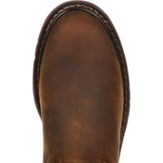 ROCKY Ride Round Toe Roper Boots for Men - Tan - 13 W