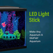 Spectrum GloFish 6-Inch Blue and White LED Aquarium Light Stick for Up to 5 Gallon Tanks, Dual Light Modes, Clip-On AQ-78657