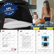 Knocloc Blackout Sleep Tent for Toddler Travel Bed, Kids Air Mattress & Cot, CPC Certified Baby Sleep Pod with Fan Pouch, Breathable, Portable, Easy Setup