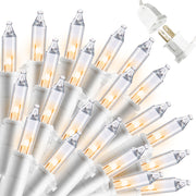 Joyfy 31147-WM Clear Christmas Lights, 39ft, 200 Warm White LED Bulbs, Connectable Waterproof String Lights