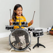 Best Choice Products SKY1884 11-Piece Kids Starter Drum Set w/ Bass Drum, Tom Drums, Snare, Cymbal, Stool, Drumsticks