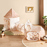 Tiny Land Toddler Play Tunnel & Ball Pit, Foldable Indoor/Outdoor Playhouse, Adventure Theme, with Carry Bag