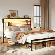 Bestier USWMB01-B700837S-XZBK Full Size Bed Frame with 49.2