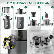 Canoly C03 Cold Press Juicer, 200W, Black