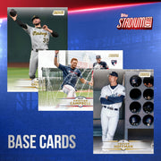Topps 2025 Stadium Club MLB Baseball Trading Card Mega Box, 18 Packs, 8 Cards Per Pack, Includes 9 Light Blue Parallels, Autographs, Inserts, Glossy Finish