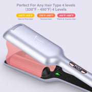 Aima Beauty 2 Barrel Curling Wand, Lavender Purple