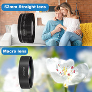 Saneen Compact Digital Camera, 6K Video, 64MP Photos, Wi-Fi Enabled, 3-Inch 180 Flip Screen, 16X Digital Zoom, Detachable 52mm Lens, Black, WX02