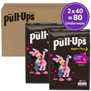 Pull-Ups 58566 Girls Night-Time Potty Training Pants, Targeted Absorbency, Disney Minnie Mouse Design, Size 5T-6T, 80 Count