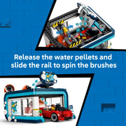 LEGO City Drive-Through Car Wash Building Toy with 2 Toy Cars and 4 Minifigures, Interactive Set for Ages 6+, 60497