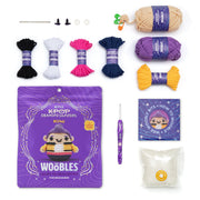 The Woobles Beginner Crochet Amigurumi Kit, Rumi Character, Beige, Ergonomic Hook, Easy Peasy Yarn