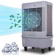 YougetTech Evaporative Air Cooler, 12000 CFM, 160L Tank, 7 Speeds, 90 Oscillation, 450W, Gray