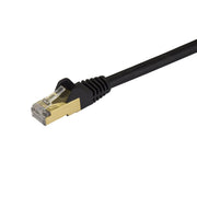 StarTech.com Cat6a Shielded Ethernet Cable, Snagless RJ45, 10 Gigabit, 9 ft, Black, C6ASPAT9BK