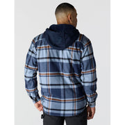 Carhartt 107011-I26 RF Relaxed Fit Flannel Lined Hooded Shirt Jacket for Men - Navy - 2XL
