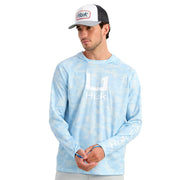 HUK Men's Icon Hoodie Hooded Fishing Shirt UPF 50+ Sun Protection Coastal Drift Long Sleeve Regular Fit H1200731