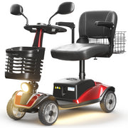 Sacvon Upgrade 4 Wheel Mobility Scooter, red