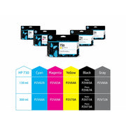 HP 730 Matte Black High Capacity DesignJet Ink Cartridge, 300ml, P2V71A