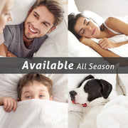 JUSTLET Serwall-FGHXB-WHQ Luxury Solid Down Alternative Machine Washable White Comforters  Queen