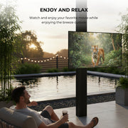 CondoMounts ZeboZap Gazebo TV Mount, Full-Motion Square Post Pole, Weatherproof Black, Fits 19-50 in TVs, Holds 66 lbs, ZZTVA2022
