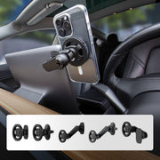 Scosche MagicMount MS 5-in-1 MagSafe Car Phone Mount, Magnetic Holder with Vent, Dashboard, Back of Display Mounts, Adjustable Angles, Black, SMS1ODVR-1