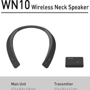Panasonic WN10 Wireless Wearable TV Neck Speaker, Bluetooth, Built-In Microphone, Splashproof IPX4, Connect Two Devices, SC-WN10PP-K