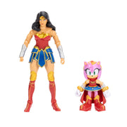 Jakks Pacific DC x Sonic The Hedgehog Amy as Wonder Woman 2.5 Inch and Wonder Woman 5 Inch Action Figures Multipack 430934-V1