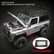 Anmyjuly MN-99S 1/12 Scale Land Rover D90 RC Rock Crawler, 4x4 Off-Road Truck, Upgraded Chassis, 280 Motor, Gray