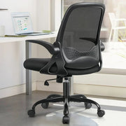 Coolhut KD339C-BLACK Office Chair with Adjustable Armrests, Black