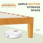 Concetta CJ-WH01-F-DU 12 inch Full Natural Pine Platform Bed Frame