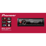 Pioneer MVH-S23BT Single Din Bluetooth Car Stereo Digital Media Receiver, Android Compatible