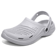 Cyiecw Unisex Garden Clogs Slip-On Shoes Lightweight Summer Beach Sandals,11 Women/10.5 Men, Gray - Anti-Slip