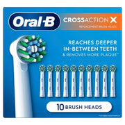 Oral-B CrossAction X Brush Heads, 10 Count