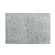 Better Homes & Gardens Diamond Faux Fur Bedroom Rug, Gray, 5 x 7 ft, Non-Slip Backing, Low Pile