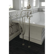 Moen S22105 Weymouth Two Handle Floor Mounted Tub Filler with Hand Shower, Chrome