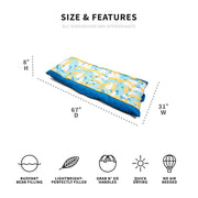 Comfort Research Big Joe Kona Pool Lounger with Built-In Headrest, Paintbrush Yellow, Double-Sided Mesh Fabric, Quick-Drying, 5.5 ft, Supports 250 lb