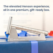 Henson Shaving AL13 Safety Razor Shaving Kit with Aluminum Stand and 100 Double-Edge Blades