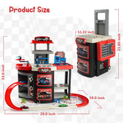 Bmag BG24-TC Race Track Set Garage Playset, Parking Garage Vehicle Playset Toys