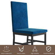 uhomepro Dining Sets04 5 Piece Dining Room Table Set, Modern Dining Table Sets with Blue Velvet Upholstered Chairs for 4, Faux Marble Pattern Rectangle Kitchen Table Set for Home, Living Room, Restaurant, Small Space