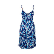 Santiki Lexie Tank Dress for Ladies, Lightweight 100% Rayon, Dark Abstract Print, Adjustable Straps, Smocked Waist, Large, ST3415