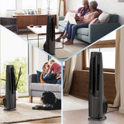 LASKO FHV801 Oscillating All Season Tower Fan and Space Heater with Remote and Timer Black