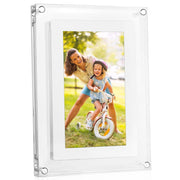 VEANXIN 5 Inch Acrylic Digital Photo Frame, 1920x1080 IPS Display, 2GB Memory, 1000mAh Battery, USB-C Interface