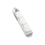 Tripp Lite Safe-IT Medical-Grade Power Strip, 6 Hospital-Grade Outlets, 6ft Cord, UL 2930 Certified, White, PS-606-HGDG