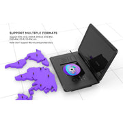 BOIFUN Portable DVD Player with 15.6 Large HD Screen 6 Hours Rechargeable Battery Support USB/SD