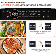 Kitchen in the Box 32QT Digital Air Fryer Toaster Oven Combo, 21-in-1 Convection Oven with Rotisserie & Dehydrate
