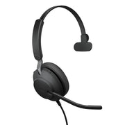 Jabra Evolve2 40 SE Wired Mono Noise-Cancelling Headset with 3-Microphone Call Technology, USB-C/A Cable, Black