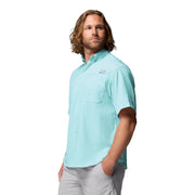 Columbia Men's PFG Tamiami II Short Sleeve Shirt, Omni-Shade UPF 40, Omni-Wick, Gulf Stream, 3X Tall, 128705