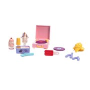 Wild Manes Sundae's Ice Cream Social Doll Set, Neapolitan-Colored Mane, Articulated Limbs, Ice Cream Accessories, Cone-Patterned Apron, Styling Brush