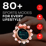 Reebok RRDS22-BK-US Rush Fitness Tracker Smartwatch for Men & Women, AGPS, Heart Rate & SpO2 Monitor, Midnight Black