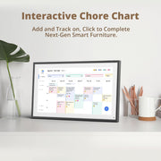 EKASN Digital Calendar 21.5 Inch Full HD Interactive Touchscreen Family Planner with Chore Chart, Meal Planner, Photo Frame, Black, TP21