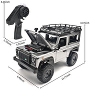 Anmyjuly MN-99S 1/12 Scale Land Rover D90 RC Rock Crawler, 4x4 Off-Road Truck, Upgraded Chassis, 280 Motor, Gray