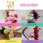 Juicy Couture Oui Play Decadent Queen Eau de Parfum Spray, Floral Amber Fruity Scent, 0.5 fl oz